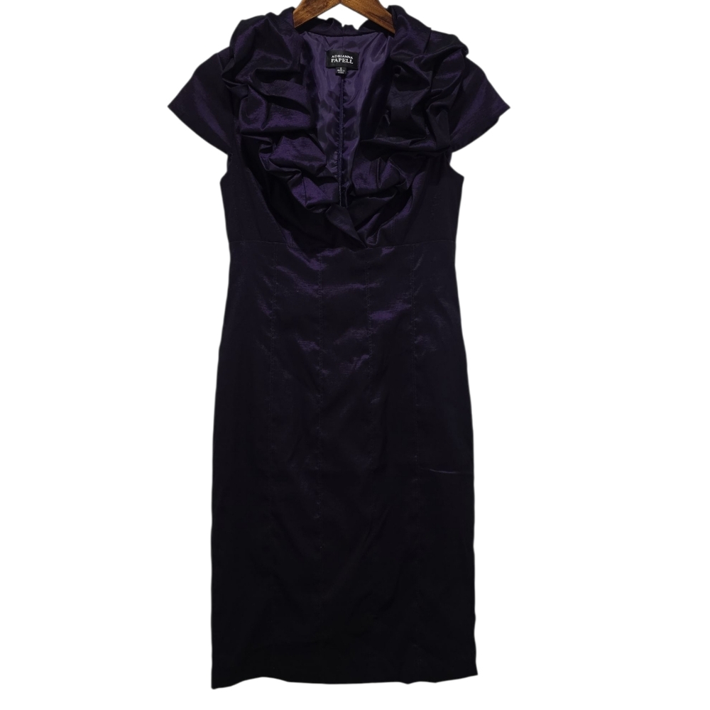 Adrianna Papell Women's Deep Purple Midi Dress #I0195